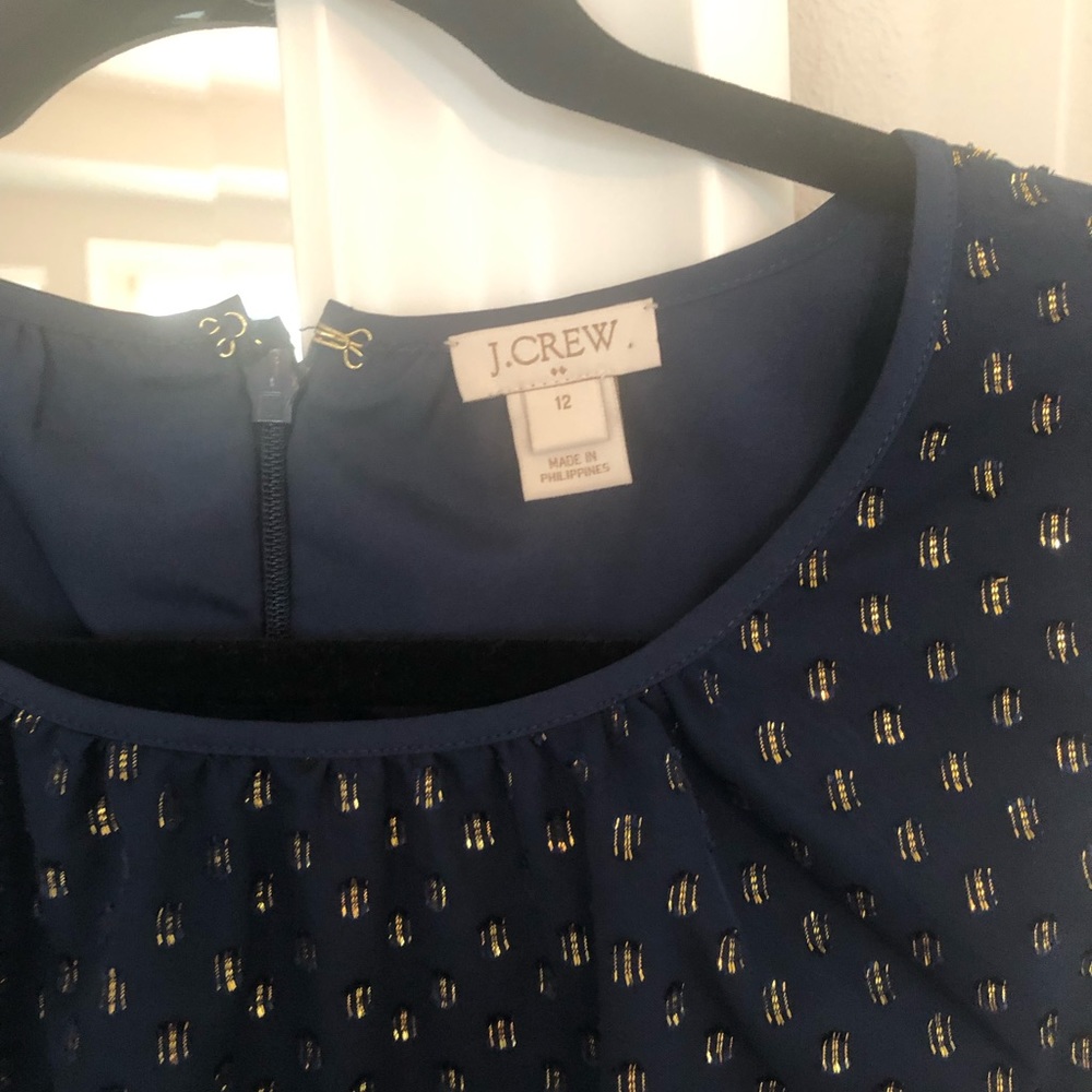 NWOT NAVY AND GOLD JCREW DRESS SIZE 12